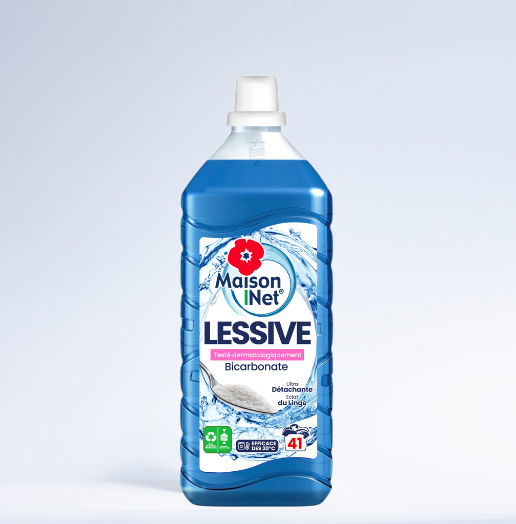 Image de la bouteille de lessive au bicarbonate Maison net.